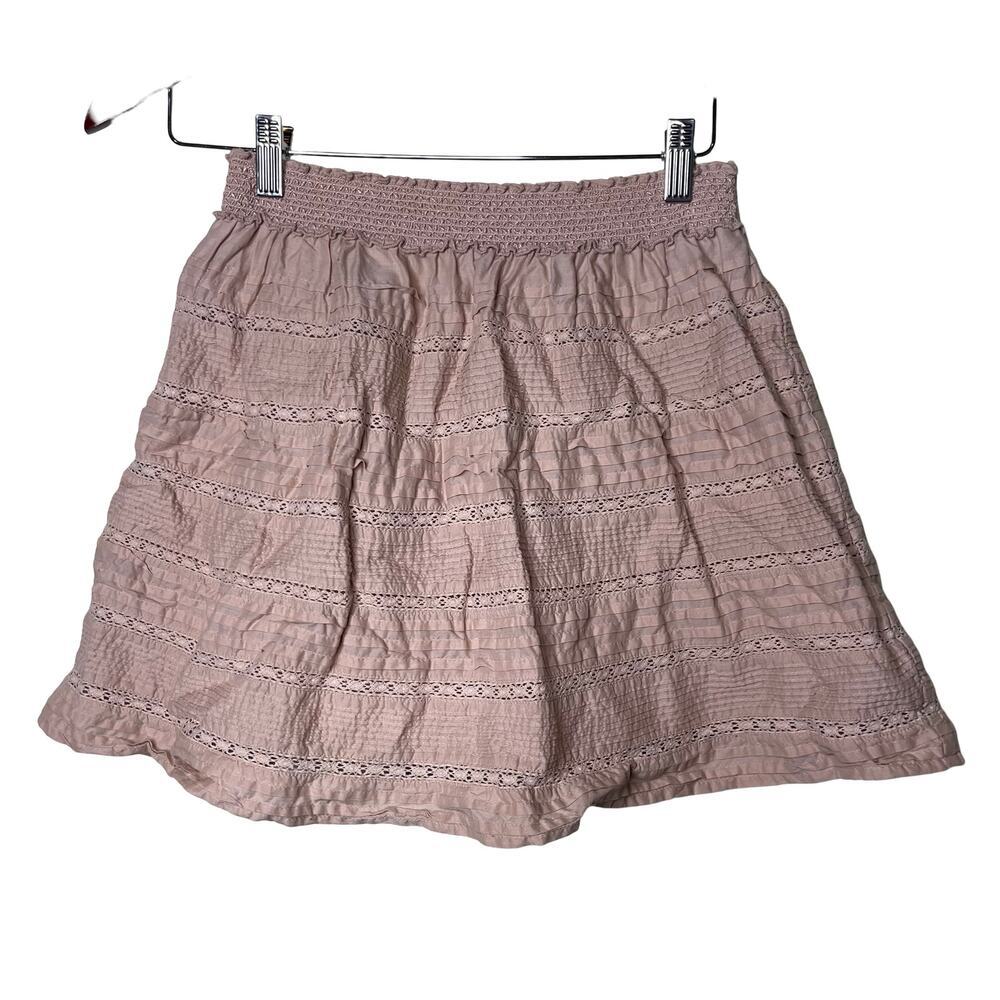 LoveShakeFancy Pull On Elastic Waist Mini Skirt Pink Kids Girls L 10-12
